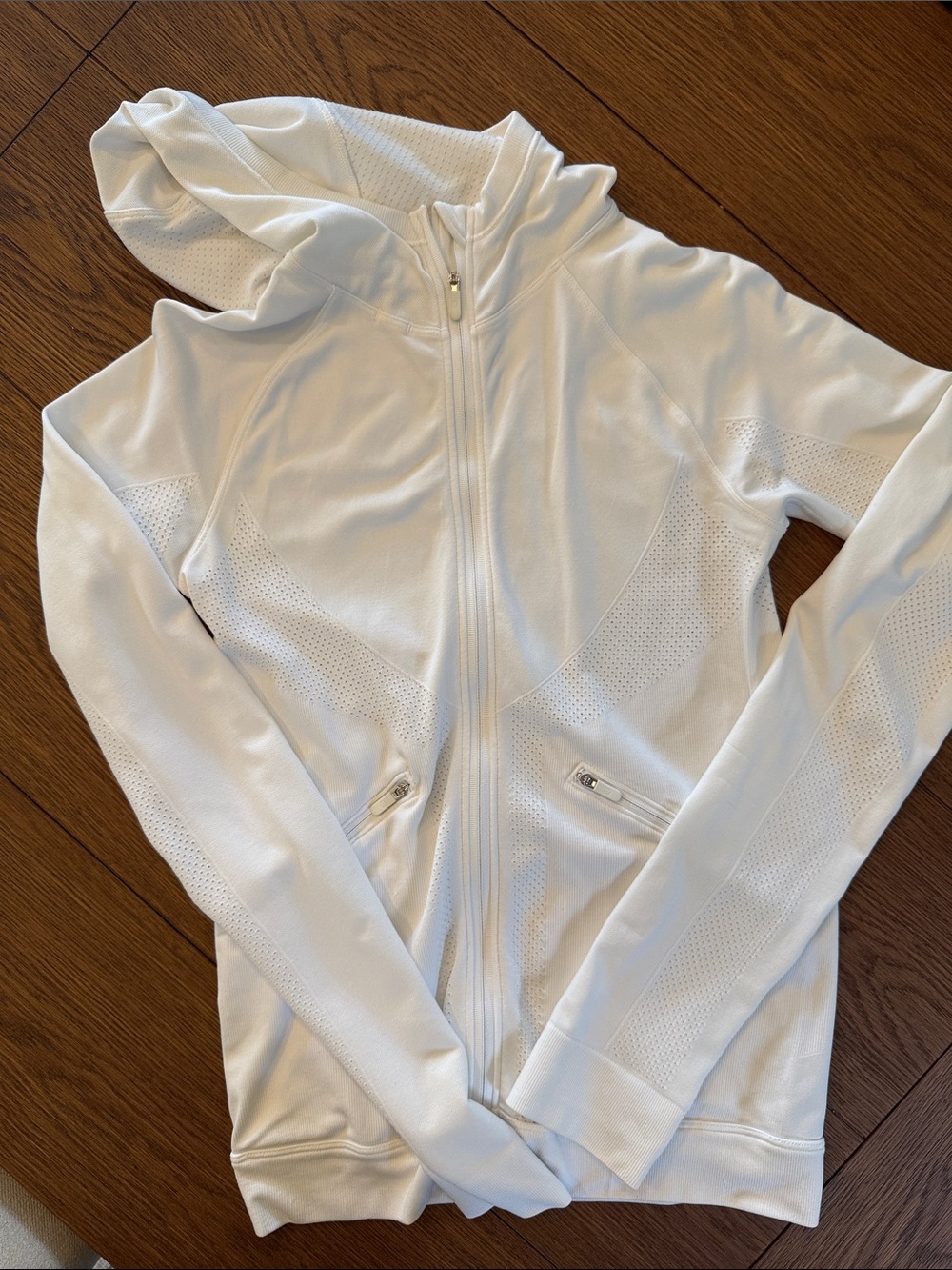 lululemon athletica White Hooded Jacket